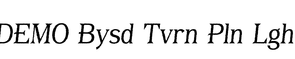 FSP DEMO Bysd Tvrn Pln Lght Italic