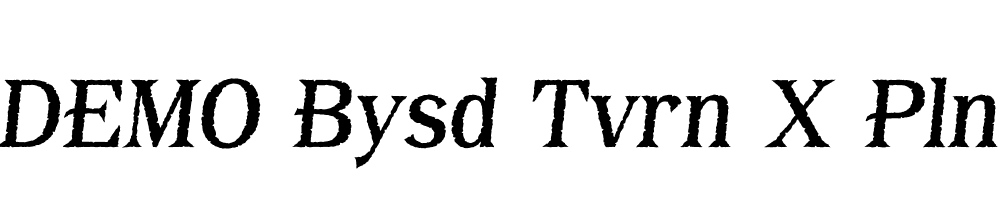 FSP DEMO Bysd Tvrn X Pln Italic