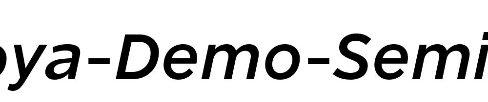 Bd Megatoya Demo Semi Bold Italic