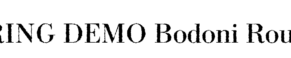  DEMO Bodoni Rough Regular