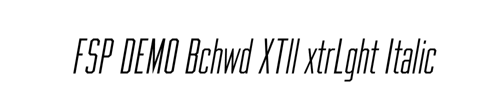 FSP DEMO Bchwd XTll xtrLght Italic