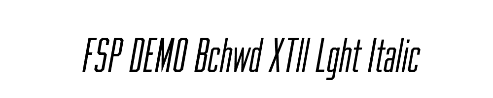 FSP DEMO Bchwd XTll Lght Italic