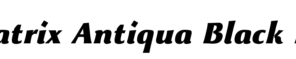  DEMO Beatrix Antiqua Black Bold Italic