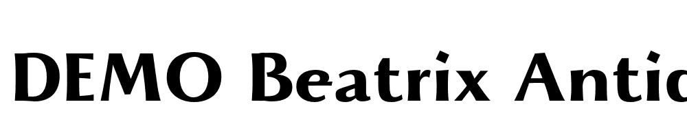  DEMO Beatrix Antiqua Bold Bold