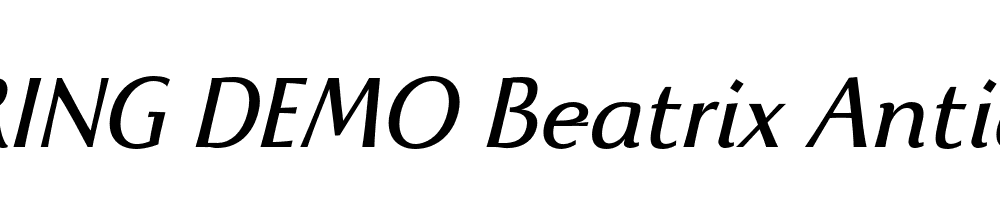  DEMO Beatrix Antiqua Italic