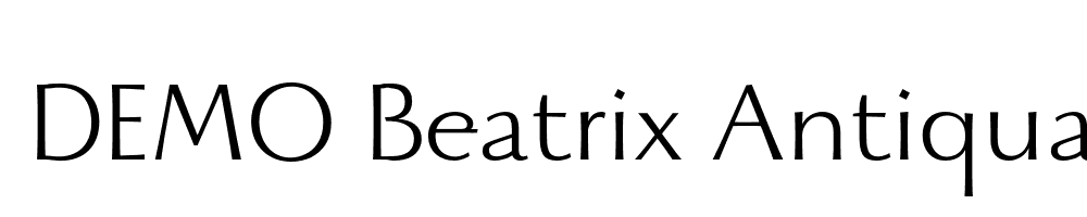  DEMO Beatrix Antiqua Light Regular