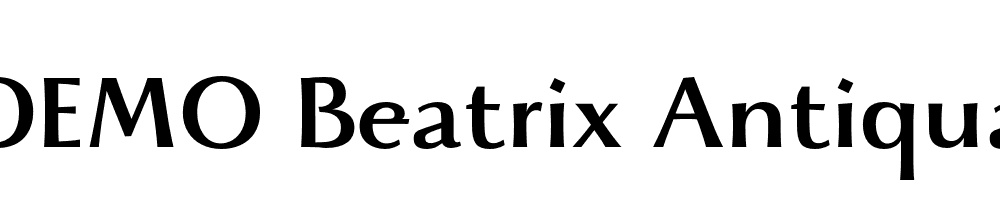  DEMO Beatrix Antiqua Medium Bold