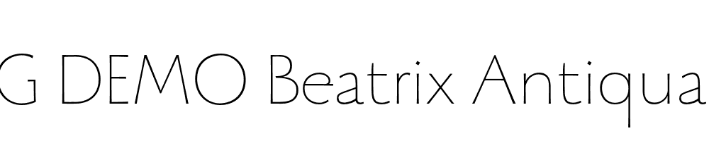  DEMO Beatrix Antiqua Thin Regular