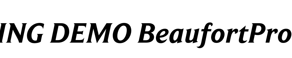  DEMO BeaufortPro Bold Italic