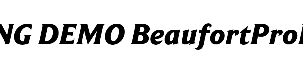  DEMO BeaufortProHeavy Italic