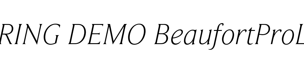  DEMO BeaufortProLight Italic