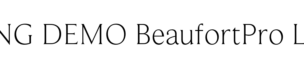  DEMO BeaufortPro Light Regular