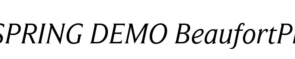  DEMO BeaufortPro Italic