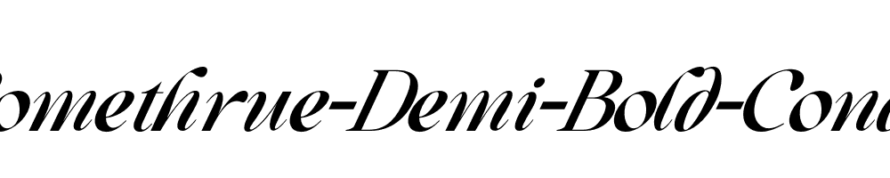 Beautiful-Comethrue-Demi-Bold-Condensed-Italic