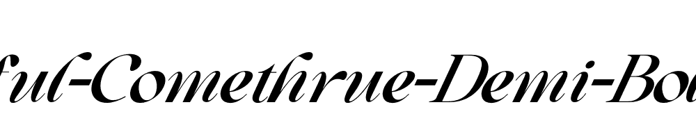 Beautiful-Comethrue-Demi-Bold-Italic