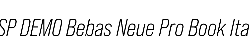 FSP DEMO Bebas Neue Pro Book Italic