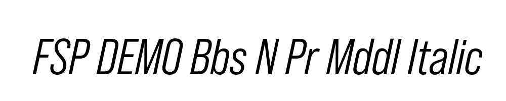 FSP DEMO Bbs N Pr Mddl Italic