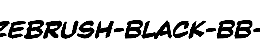 Beelzebrush-Black-BB-Italic