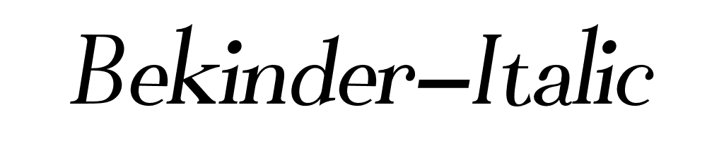 Bekinder-Italic