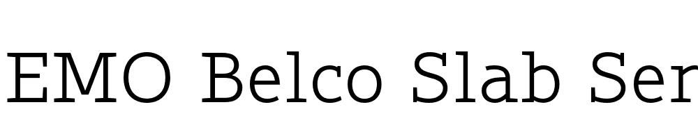  DEMO Belco Slab Serif Light Regular