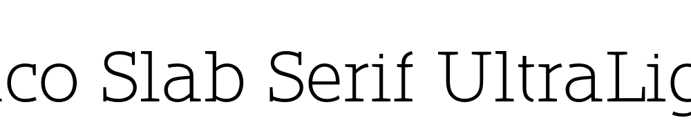  DEMO Belco Slab Serif UltraLight Regular