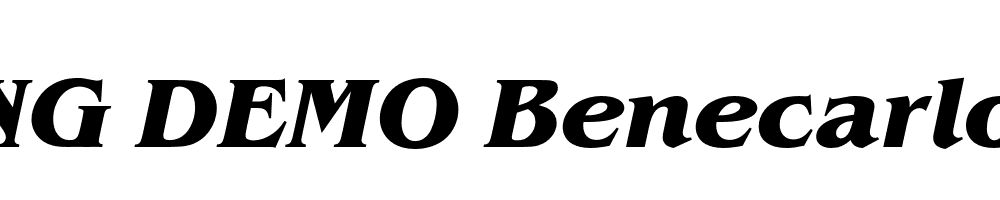  DEMO Benecarlo Bold Italic