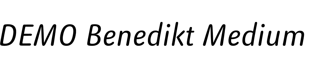 FSP DEMO Benedikt Medium Italic