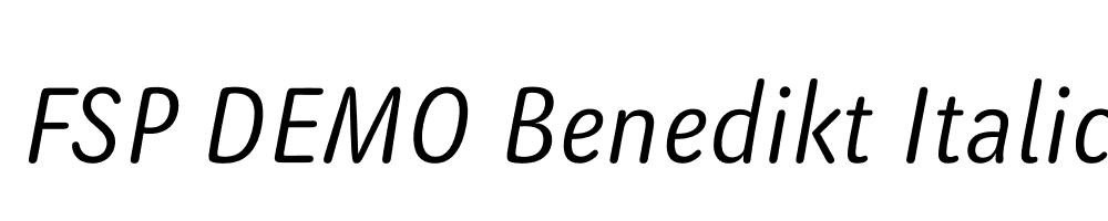 FSP DEMO Benedikt Italic