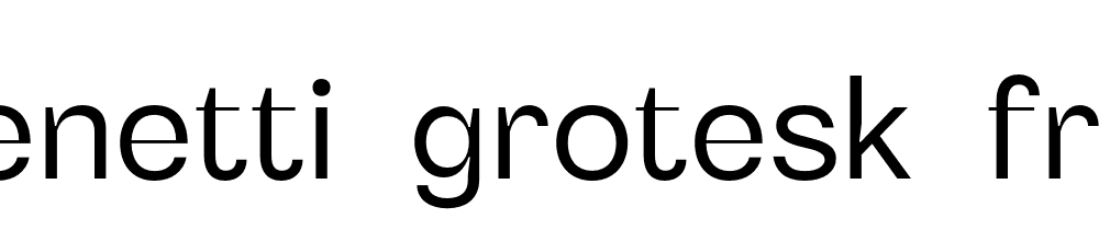 Benetti Grotesk Free