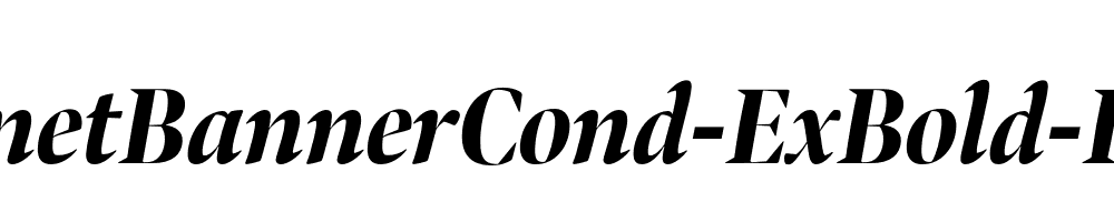 BennetBannerCond-ExBold-Italic