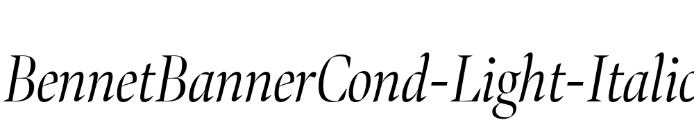 BennetBannerCond-Light-Italic