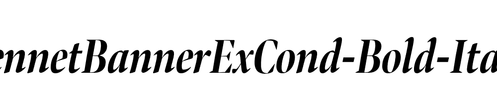 BennetBannerExCond-Bold-Italic