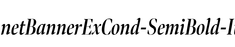 BennetBannerExCond-SemiBold-Italic