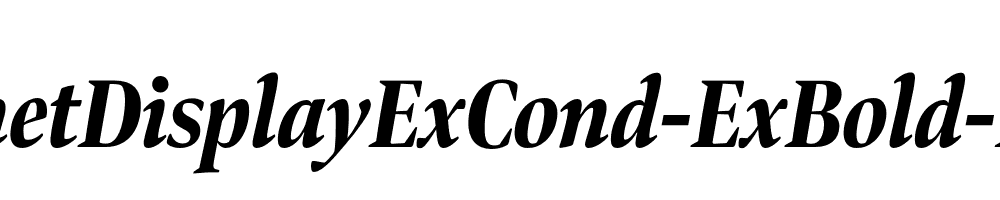 BennetDisplayExCond-ExBold-Italic