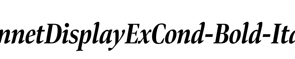 BennetDisplayExCond-Bold-Italic