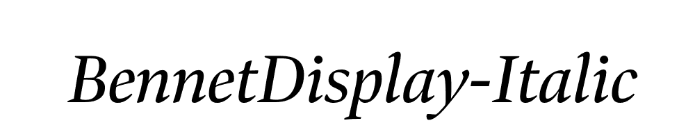 BennetDisplay-Italic