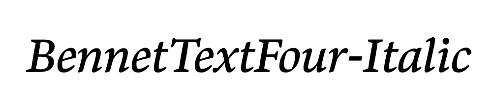 BennetTextFour-Italic