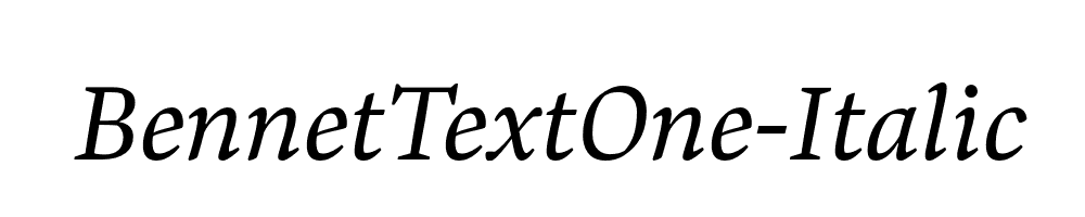 BennetTextOne-Italic