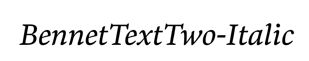 BennetTextTwo-Italic