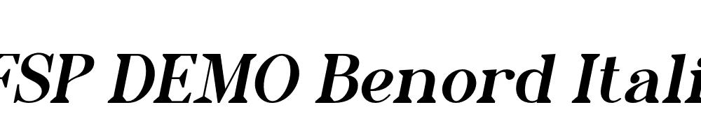 FSP DEMO Benord Italic