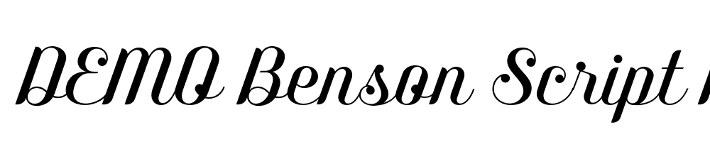  DEMO Benson Script No 15 Regular