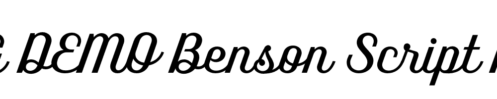  DEMO Benson Script No 20 Regular