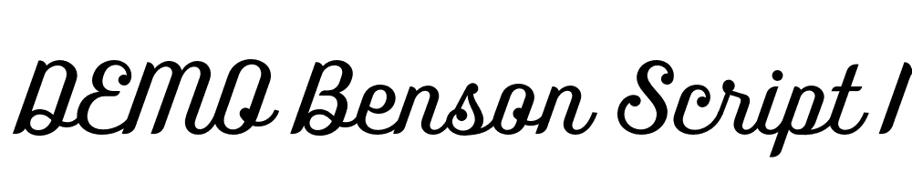  DEMO Benson Script No 25 Regular