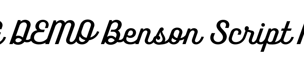  DEMO Benson Script No 30 Regular