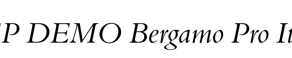 FSP DEMO Bergamo Pro Italic