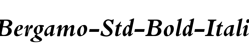 Bergamo-Std-Bold-Italic