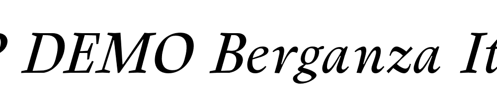 FSP DEMO Berganza Italic