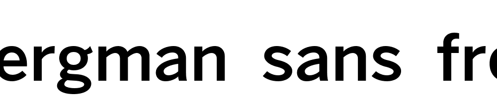 Bergman Sans Free