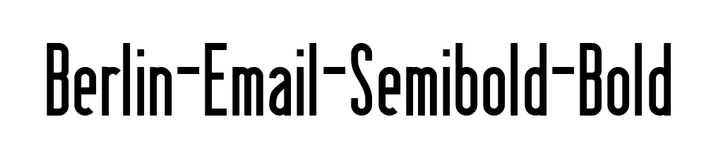 Berlin Email Semibold Bold