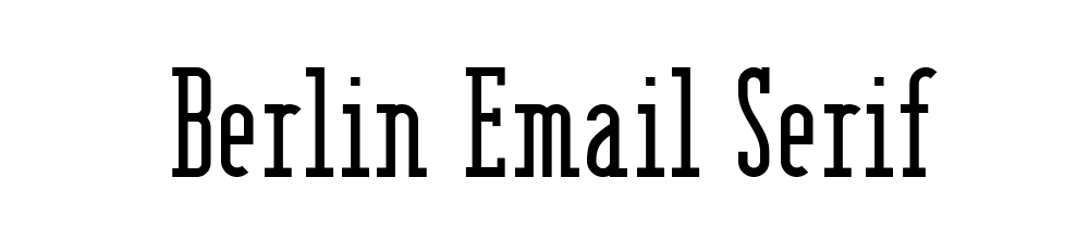 Berlin Email Serif